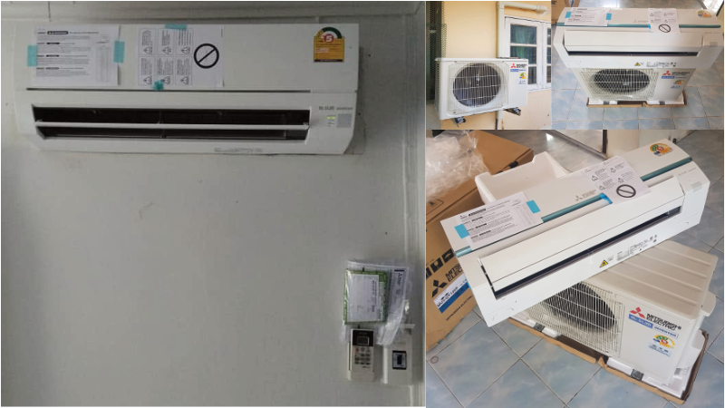 แอร์ Mitsubishi Inverter เครื่องปรับอากาศอินเวอร์เตอร์ ประหยัดไฟ พร้อมตัวอย่างงานติดตั้ง