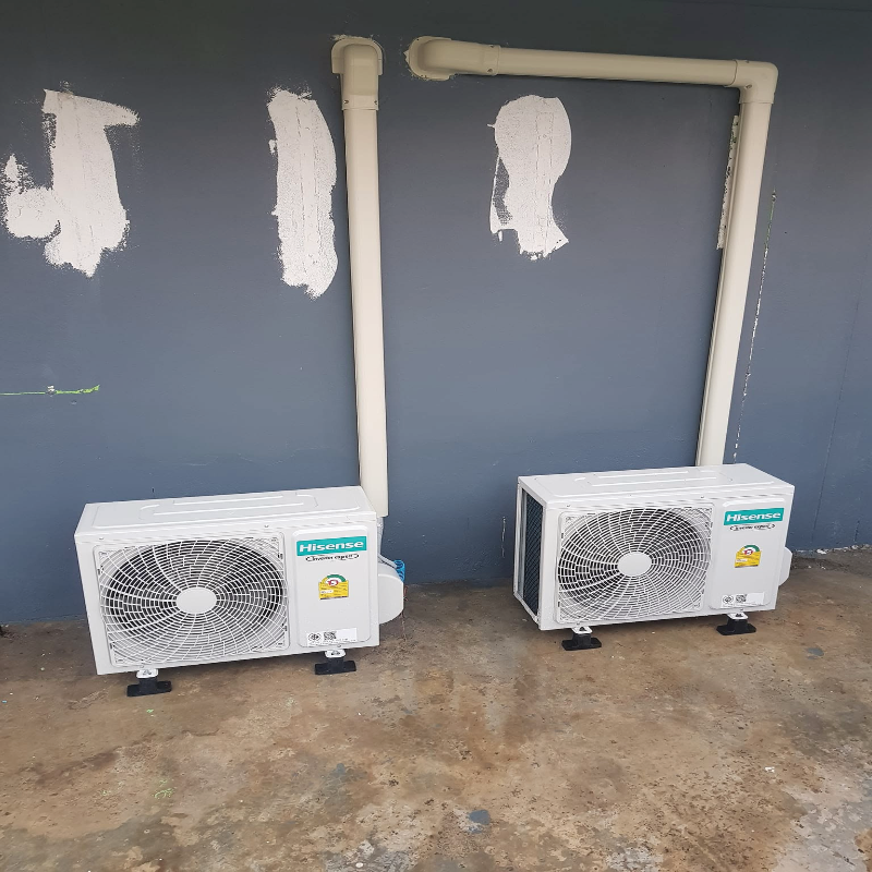 ติดตั้งคอยล์ร้อนแอร์ Hisense Inverter