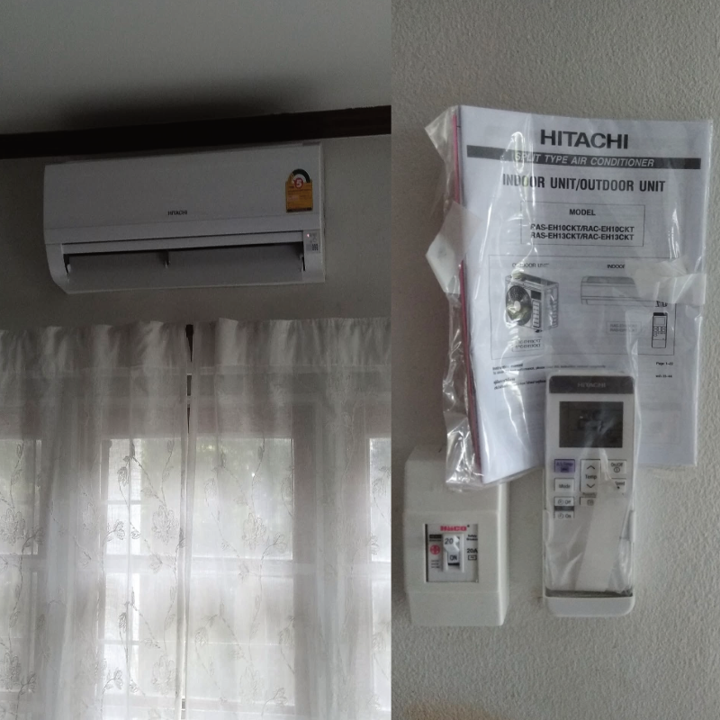 ทดสอบการทำงานเครื่องปรับอากาศฮิตาชิ hitachi inverter ที่เสร็จสมบูรณ์