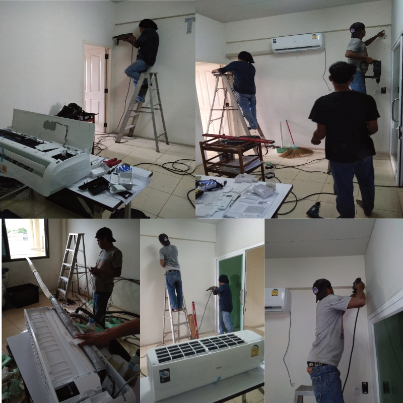  ขั้นตอนติดตั้งคอยล์เย็นแอร์ Haier Inverter